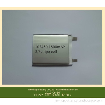Lithium Polymer Battery 103450 1800mAh 3.7V